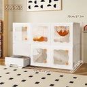 Cat Cage with Integrated Litter Box 5