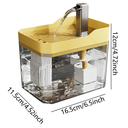 Cat Water Fountain Auto Filter Transparent Cat Drinker USB A 2