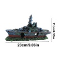 Aquarium Decoration Shipwreck Landscape with Textured Rock D 2