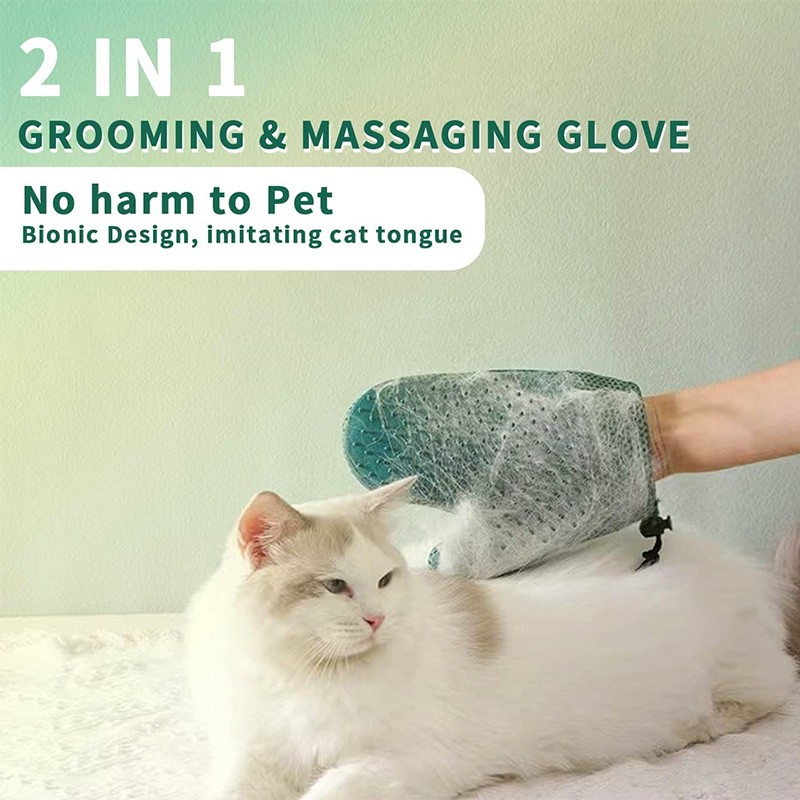 Pet Grooming Glove Efficient Cat Dog Hair Remover Gentle Mas 3