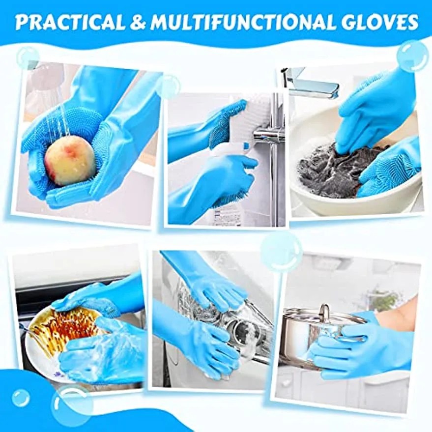 Pet Grooming Gloves Dog Cat Bathing Cleaning Glove Shampoo S 2