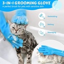 Pet Grooming Gloves Dog Cat Bathing Cleaning Glove Shampoo S 5