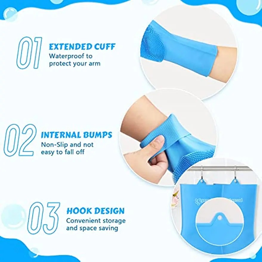Pet Grooming Gloves Dog Cat Bathing Cleaning Glove Shampoo S 6