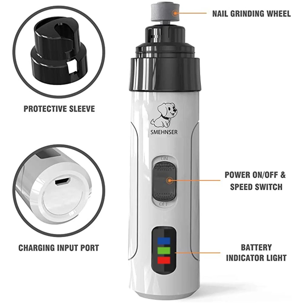 Electric Dog Nail Grinder Puppy Cat Nail Clippers Profession 5