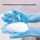 Pet Grooming Cleaning Gloves Dog Cat Bathing Shampoo Glove S 3