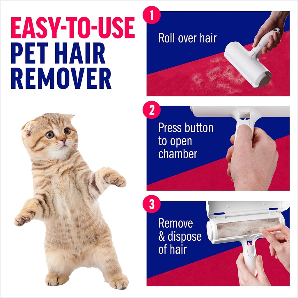 Pet Hair Remover Roller - Dog & Cat Fur Remover with Self-Cl 3