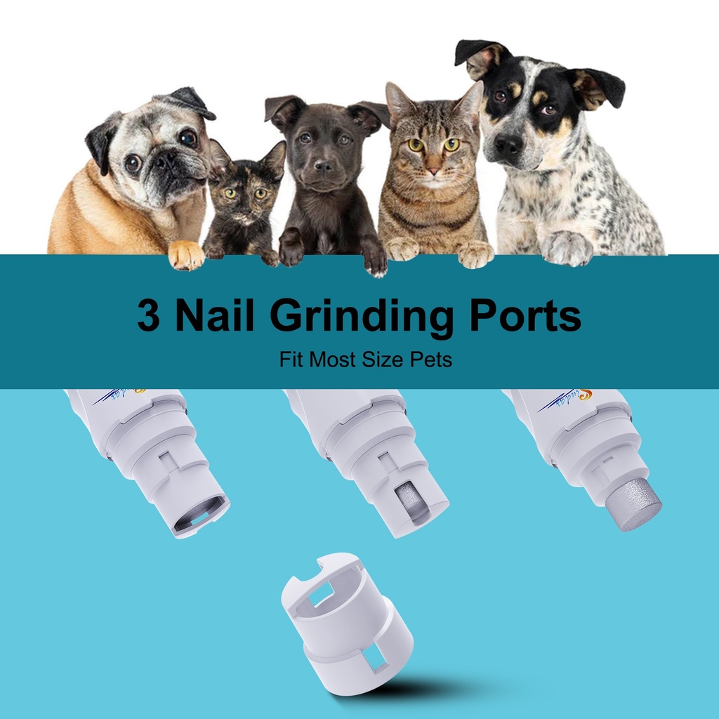 Dog Nail Grinder USB Rechargeable Electric Pet Claw Grinder  4