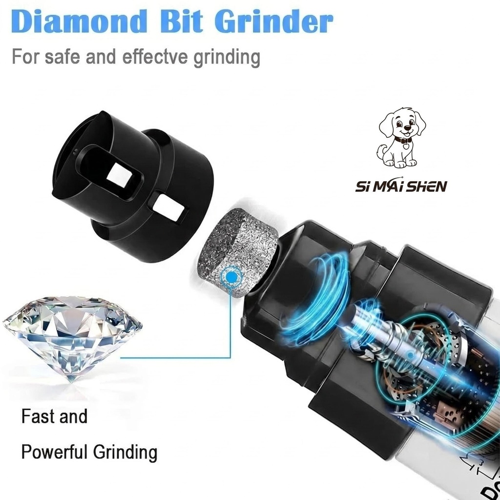 Dog Nail Grinders Painless USB Charging Rechargeable Pet Nai 6
