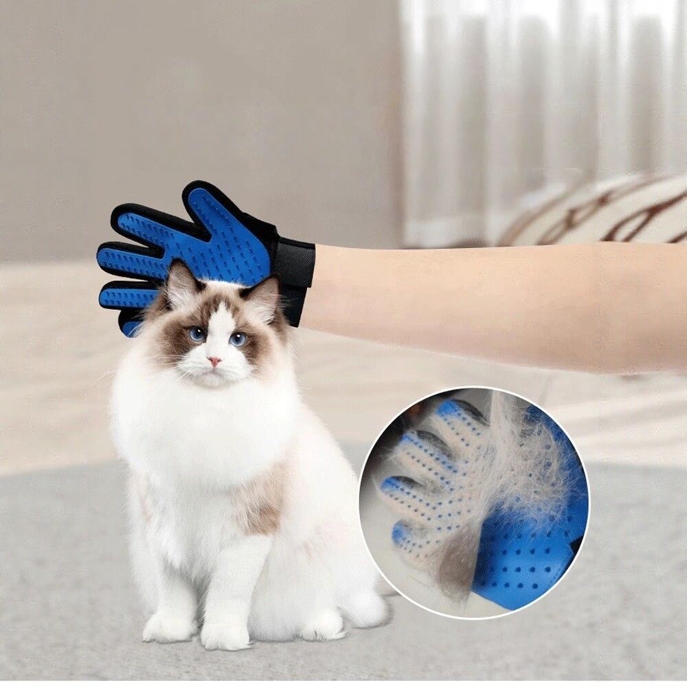 Pet Glove Cat Grooming Glove Cat Hair Deshedding Brush Glove 2