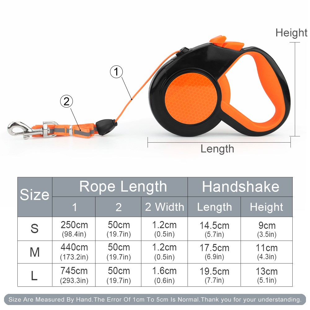 3M/5M/8M Automatic Retractable Reflective Dog Leashes Tracti 5