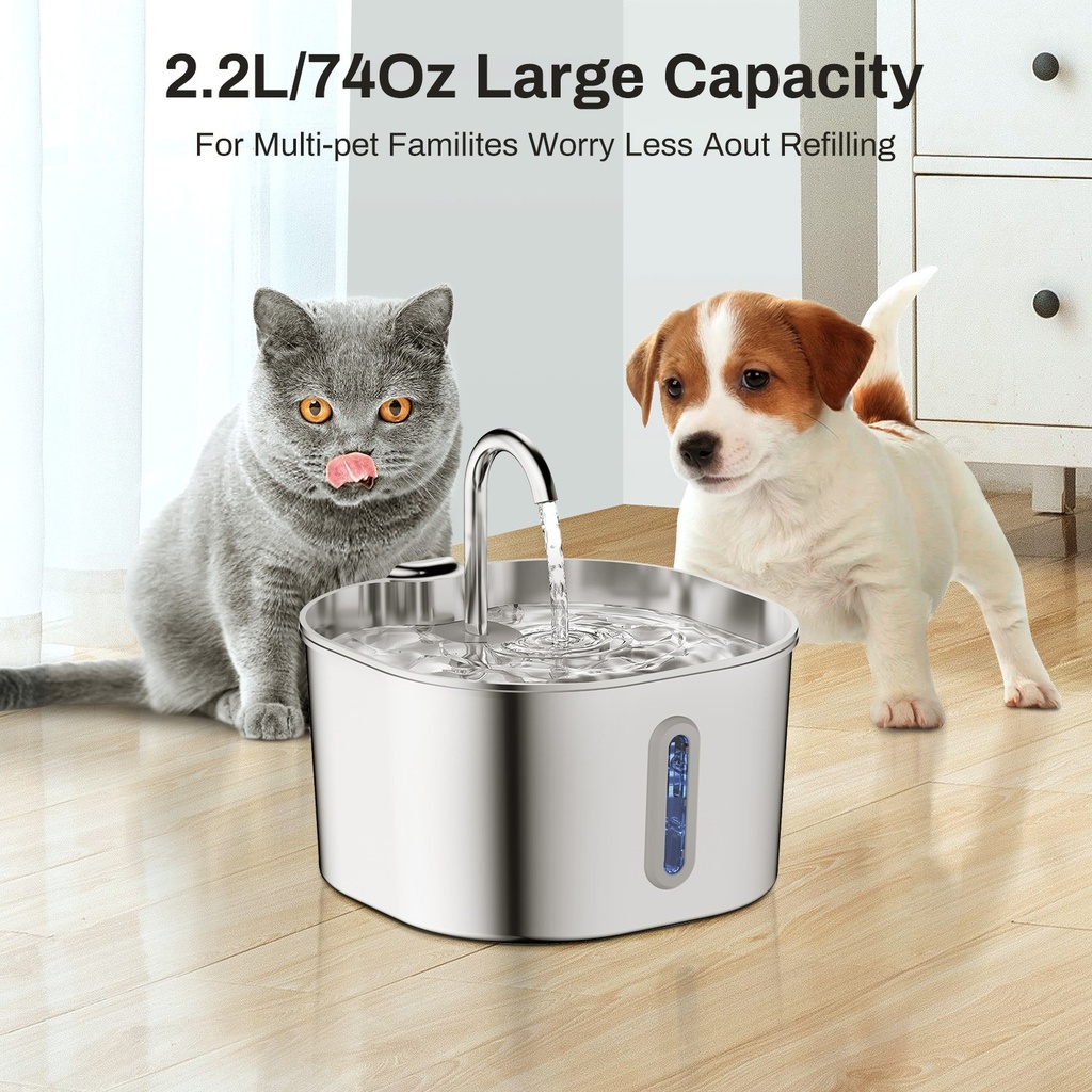 Stainless Steel Cat Water Fountain 2