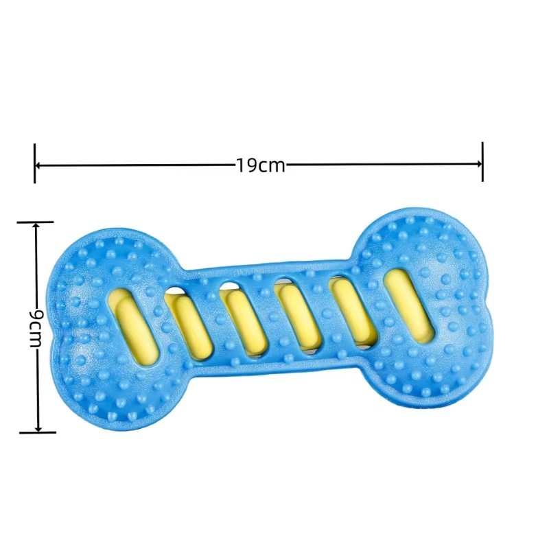 Pet Dog Chew Toys Rubber Bone Toy Bite Resistant Puppy Inter 2