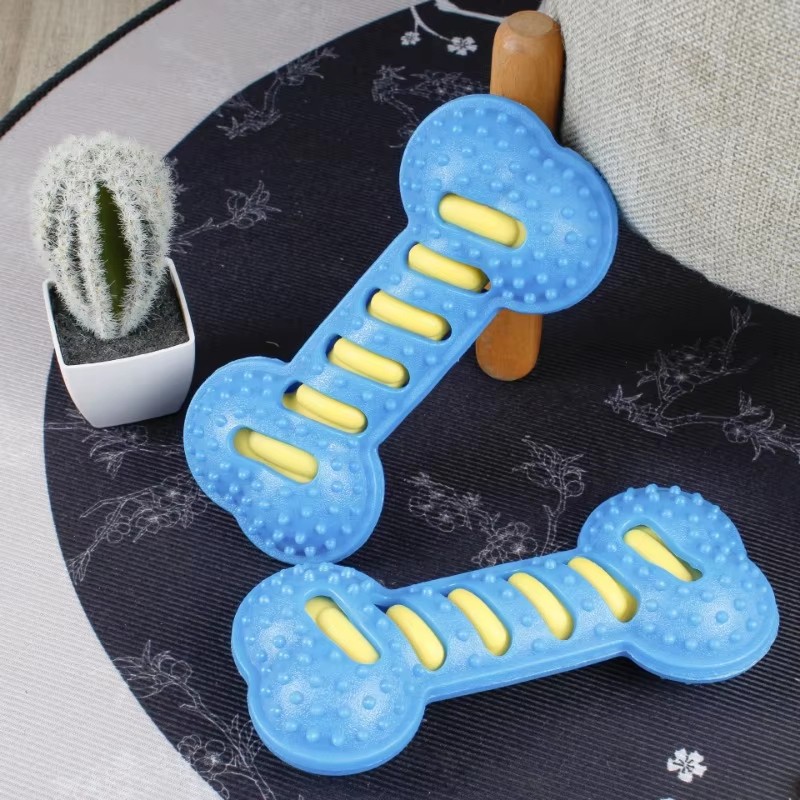 Pet Dog Chew Toys Rubber Bone Toy Bite Resistant Puppy Inter 4