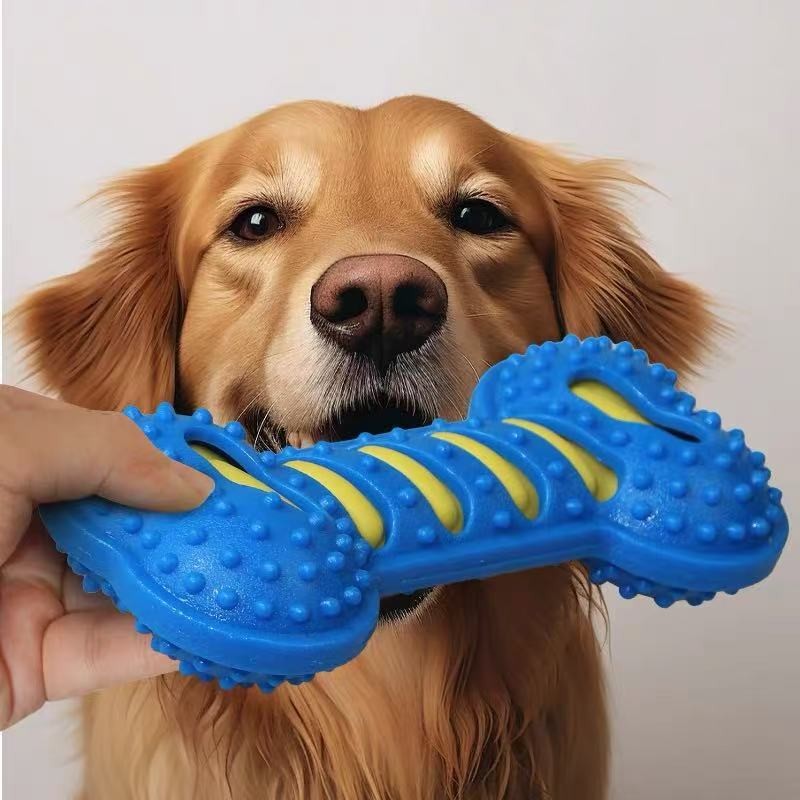 Pet Dog Chew Toys Rubber Bone Toy Bite Resistant Puppy Inter 6