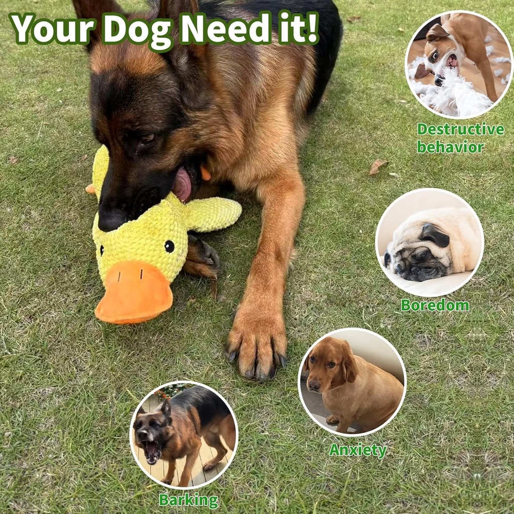 Duck Dog Toy Plush Chew Resistant Durable Dog Toy with Quack 3