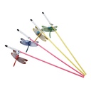 Cat Toy: Short Rod Dragonfly Teaser Wand - Interactive Cat 5