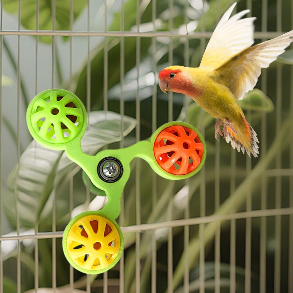 Parrot Toys Interactive Rotating Windmill Toy Bird Cage Toy 2