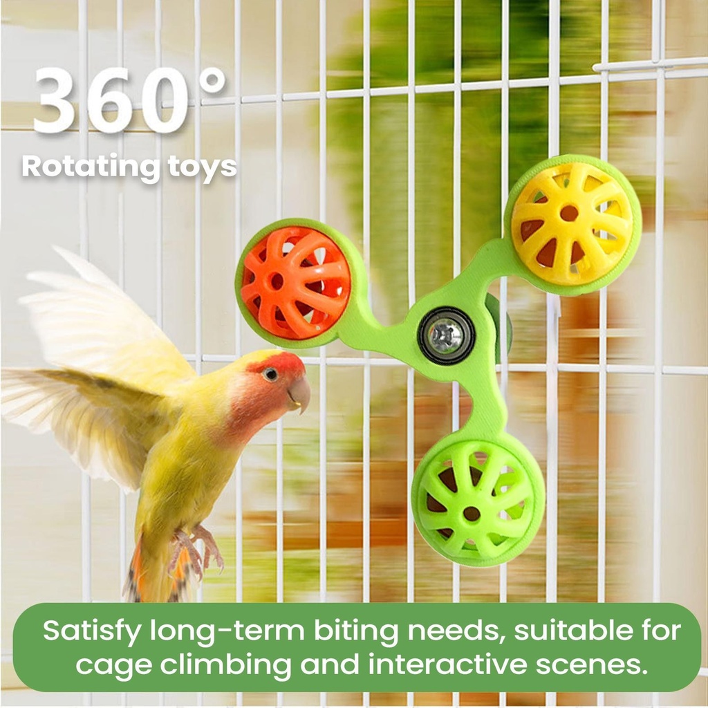Parrot Toys Interactive Rotating Windmill Toy Bird Cage Toy 5