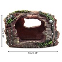 Resin Aquarium Ornaments Decorations Artificial Barrel Cave 6
