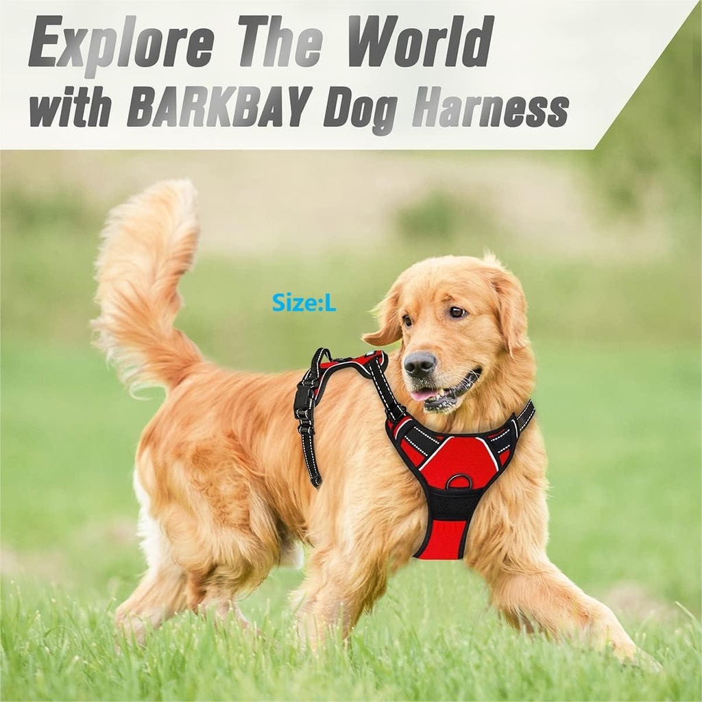 Adjustable No Pull Dog Harness Front Clip Reflective Comfort 4