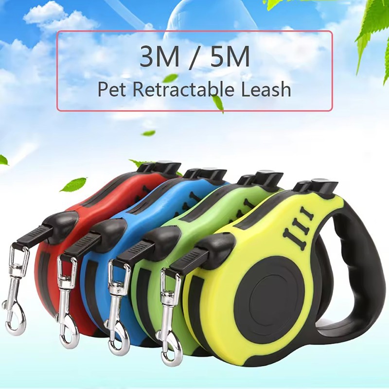 Retractable Dog Leash Outdoor Pet Leash Nylon Braided Rope 2