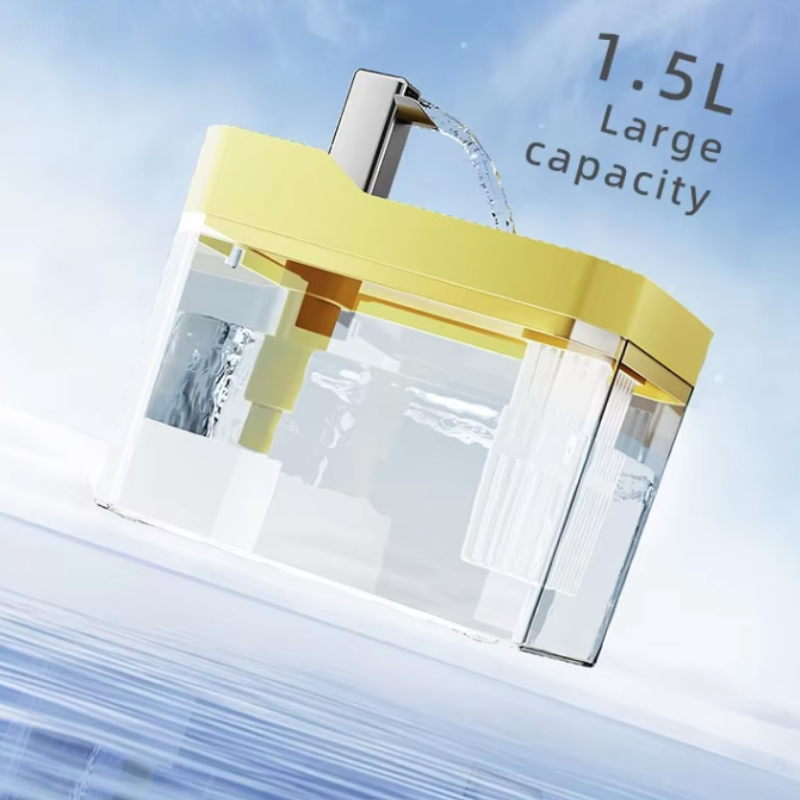 USB Cat Water Fountain with Auto Filter Transparent Anti-Dry 5