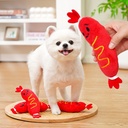 Dog Sound Plush Toy Hot Dog Chewing Toy Pet Grinding Teeth S 2