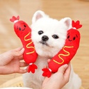 Dog Sound Plush Toy Hot Dog Chewing Toy Pet Grinding Teeth S 3