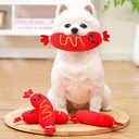 Dog Sound Plush Toy Hot Dog Chewing Toy Pet Grinding Teeth S 4