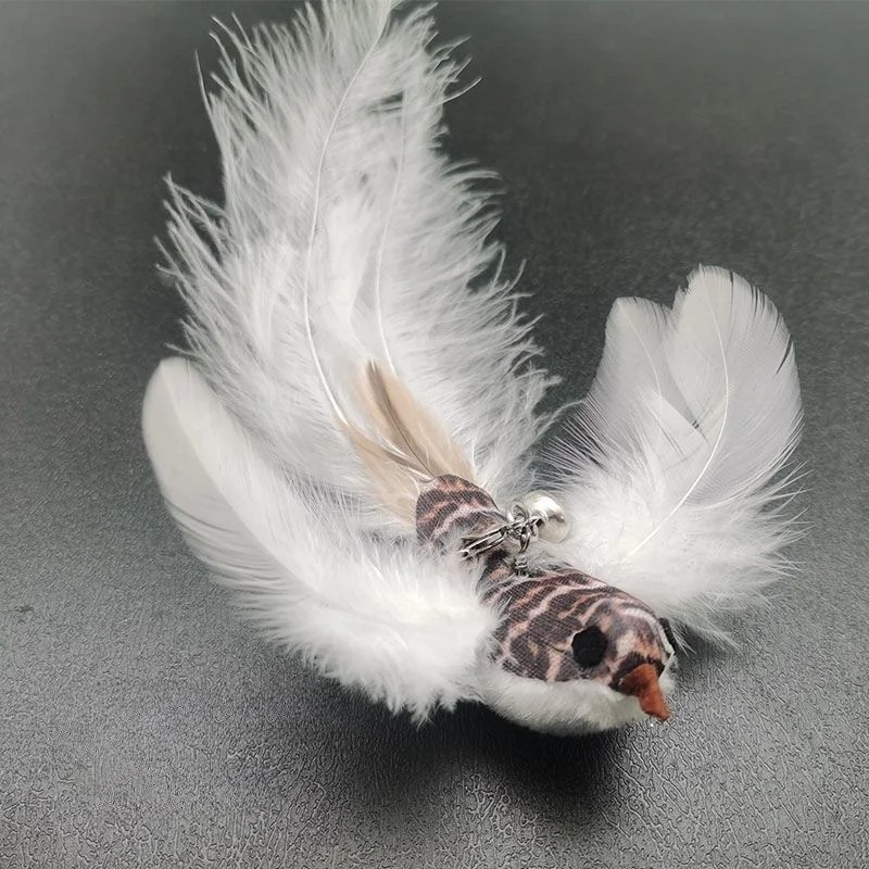 Funny Bird Feather Cat Wand With Bell Accessories Interactiv 3