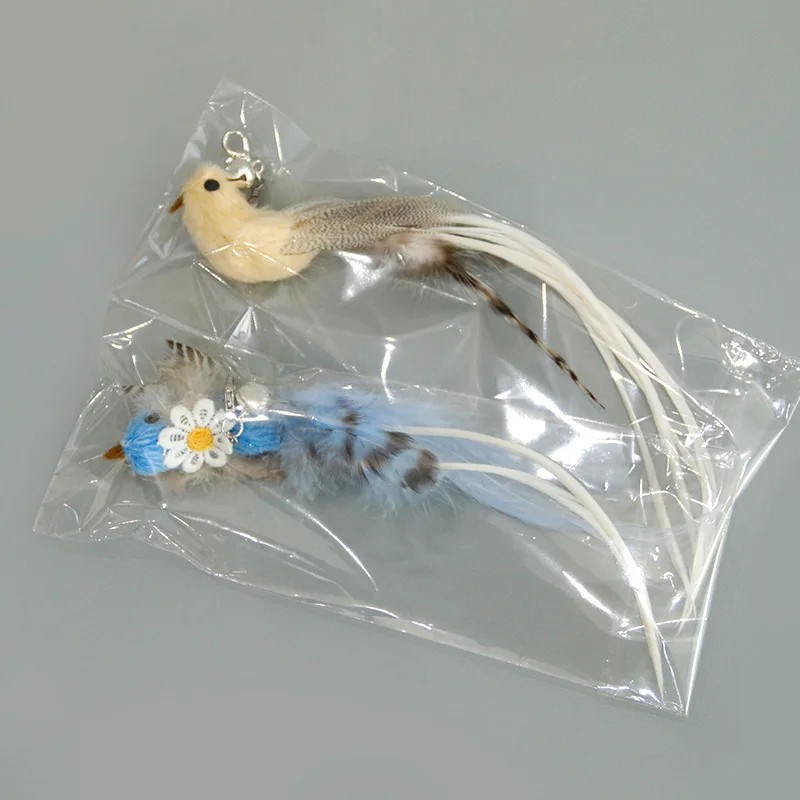 Funny Bird Feather Cat Wand With Bell Accessories Interactiv 4