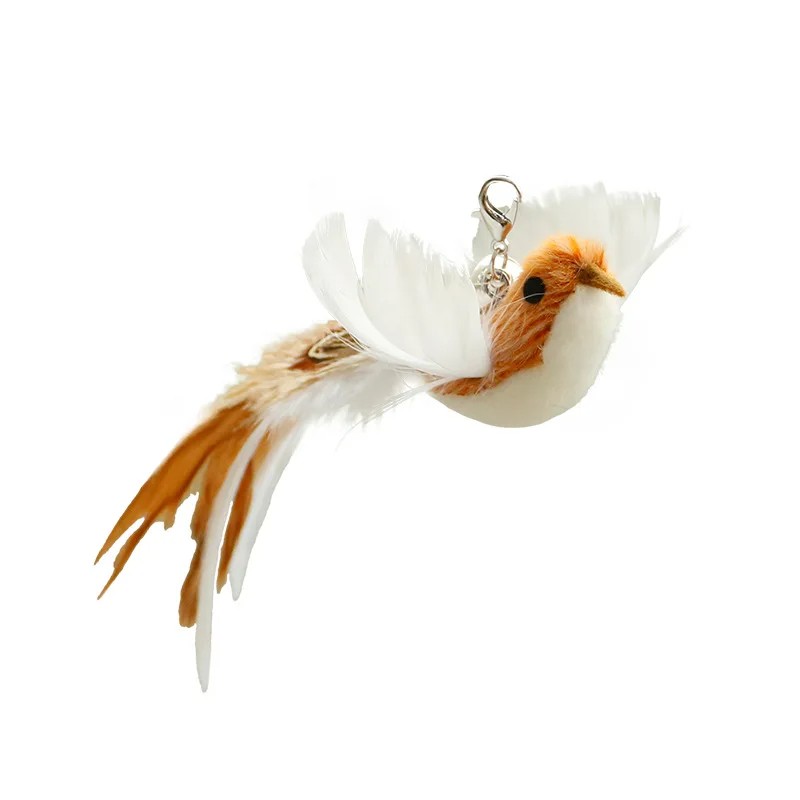 Funny Bird Feather Cat Wand With Bell Accessories Interactiv 6