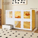 Cat Cage with Integrated Litter Box 3
