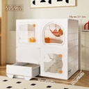 Cat Cage with Integrated Litter Box 4