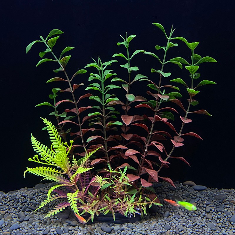 Artificial Aquarium Decor Plants Plastic Aquatic Plants Underwater (Green)