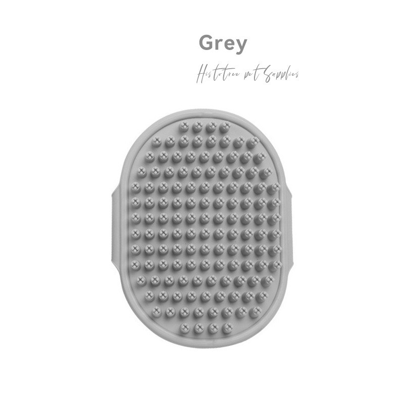 Cat Grooming Comb Dog Bath Brush Pet Grooming Shedding Soothing (gray)