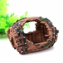 Resin Aquarium Ornaments Decorations Artificial Barrel Cave