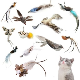 Funny Bird Feather Cat Wand With Bell Accessories Interactive Toys