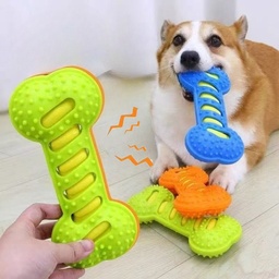 Pet Dog Chew Toys Rubber Bone Toy Bite Resistant Puppy Interactive