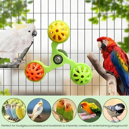 Parrot Toys Interactive Rotating Windmill Toy Bird Cage Toy